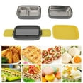 thumbnail image 1 of Double Layer Lunch Box, 1400ml Stainless Steel Bento Box Leakproof Lunch Box Divided Food Meal Storage Containers Microwave Safe Food Container Breakfast Box For Office Picnic, 1 of 8