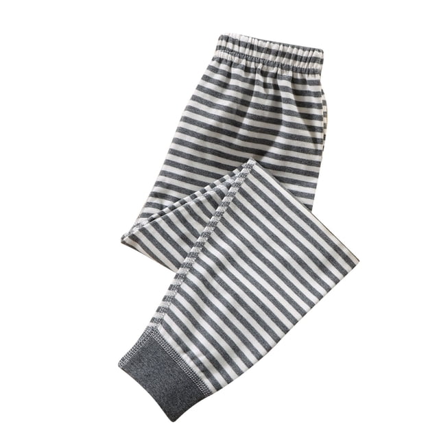 Odeerbi 7-16 Años Niños Niñas Algodón Pantalones de Pijama Pantalones Térmicos Largo Johns Ropa de Dormir Pantalones Color Sólido Casual Calor Leggings