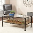 thumbnail image 2 of SEI Furniture Table Basse en Verre Rustique pour Terrarium, Noir Vieilli, 2 of 6