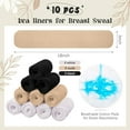 thumbnail image 2 of 10 Pcs 100% Cotton Bra Liners for Boob Sweat, 18-Inch 3-Layer Under Bra Sweat Pads, Washable Absorbent Anti-Chafing Underwire Liners for Women, M 3 Colors, 2 of 6