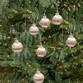 thumbnail image 4 of Fnochy Satin Christmas Balls Ornaments, Silk Christmas Hanging Ball Decorations, 9 Pcs 3.14" Luxury Vintage Christmas Tree Decor for Xmas Holiday Wedding Party, Package (Rose Gold), 4 of 6