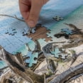thumbnail image 4 of Ambesonne Driftwood Jigsaw Puzzle, Seascape Sandy Beach, Heirloom-Quality Fun Activity for Family Durable Cardboard, 1000 pcs, Turquoise Sky Blue, 4 of 5