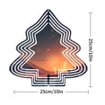 thumbnail image 7 of Stylish Metal Hanging Christmas Tree Wind Spinner - Abstract Design with Vibrant Fireworks & Snowy Mountain Scene for Garden Decor, 7 of 7