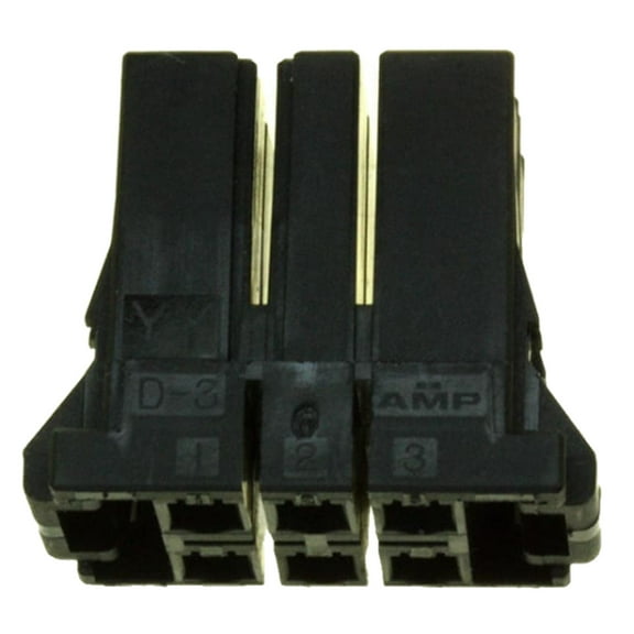 2-178129-6 Connectors 6 Rectangular- Housings Receptacle Black 0.200 (5.08mm)