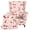 Cherry Bow Pattern, variant on Pzuqiu Vintage Damask Floral Pattern Wingback Chair Cover, Removable Wingback Chair Slipcover with Non-Slip, 2 Piece Washable Wingback Armchair Cover