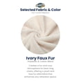 thumbnail image 2 of Ultimate Sack 6000 6-Foot Bean Bag Chair with Footstool Set, Ivory Fur Cover, 2 of 6