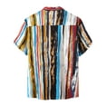 thumbnail image 3 of Grianlook Button Up Lapel Collar Shirts for Men Loose Casual Tunic Tops Striped Short/Long Sleeve Tshirts, 3 of 5