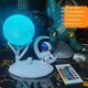 thumbnail image 1 of 1pc Cute Mini Night Light, Moon Cute Figure Light Rechargeable Astronaut Decoration Astronaut Lamp Tabletop Light Healing Astronaut Astronaut Creative Gift Car Carrying Inside Cake Decoration Luminou, 1 of 4
