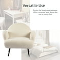 thumbnail image 2 of ALEAVIC White Accent Chair Upholstered Reading Chair for Living Room Bedroom, 2 of 6