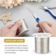 thumbnail image 4 of Round Copper Wire for Wire Wrapped Jewelry Making Silver 18 Gauge 1mm about 98.42 Feet(30m)/roll, 4 of 9