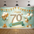 thumbnail image 3 of Elegant Design Happy Birthday Banner Colorful Balloons Golden Glitter Party Backdrop for 70th Celebration Event Decoration Indoor Party, 3 of 8