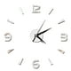 thumbnail image 1 of Reloj de pared 3D DIY, moderno reloj de pared acrílico con números arábigos para decoración del hogar, sala de estar y dormitorio, plateado (pilas no incluidas)., 1 of 5