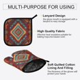 thumbnail image 4 of 2 PCS Oven Baking Gloves Set Heat Resistant Oven Mitt & Pot Holder Set Cooking Mitts Kitchen Home Supplies Vibrant Tribal Pattern, 4 of 5