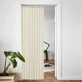 thumbnail image 3 of Coodeto Linen Door Curtain for Doorway, Accordion Style Door Curtains Folding Linen Door Curtain Light Filtering Linen Curtains for Sliding Glass Door, 50"x80", Greyish White, 1 Panel, 3 of 10