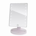 thumbnail image 1 of Portable Rotatable LED Makeup Mirror, Battery & USB Powered - White, 1 of 1