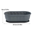 Plastic Rectangular Flower Pot, Window Box Planter with Drainage Tray ...