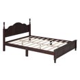 thumbnail image 4 of Queen Bed Frame, Queen Size Bed Frame,Queen Size Wood Platform Bed Frame,Retro Style Platform Bed with Wooden Slat Support,Dark Walnut, 4 of 13