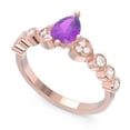 thumbnail image 2 of 1.25 Ct Beautiful Natural Diamond Amethyst Gemstone Engagement Ring for Ladies Solid 18K Rose Gold Size 8 by Diamond-Capitals, 2 of 8