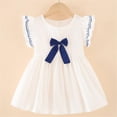 thumbnail image 5 of Auroural Summer Dresses For Toddler Girls Girls' Dresses Children's Skirts Children's Bow Princess Dresses Girls' Flying Sleeve Dresses 5-6 Years, 5 of 7