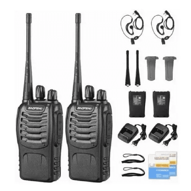 Radios Baofeng Walkie Talkies Bf-888s Kit 2 Pc Manos Libres