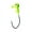 Chartreuse, variant on Eagle Claw WBHPV116-3 Pro V 1/16oz Chart Fishing Jig Head Freshwater Lure 10pk