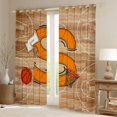 thumbnail image 2 of Homewish Cartoon Monogrammed S Blackout Curtains Set of 2 (52x84 Each), Orange Brown Basketball Window Curtains, Teens Kids Boys Girls Curtains and Drapes, Curtains Blackout Home Decor, 2 of 6