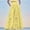 Yellow, variant on Hvot&aat Women's Eyelet Lace Embroidered Skirt Boho Hollow Out Smocked Waist Maxi Dress Beach Fall Maxi Skirt