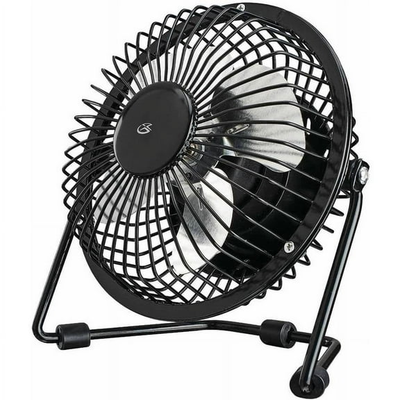 GPX AU25 Portable USB Powered Fan, 4 Inch, Black