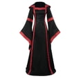 thumbnail image 1 of Womens Retro Halloween Dresses for Women Medieval Viking Costume Plus Size Renaissance Dress Witch Dress With Hooded Vestidos de Moda para Mujer, 1 of 6
