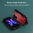 thumbnail image 2 of for Samsung Galaxy Z Fold 6 with Hinge Protection + Pen Holder, Stylish Litchi Pattern PU Leather +PC Folding Case with Screen Protector for Samsung Galaxy Z Fold 6, Red, 2 of 7
