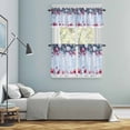 thumbnail image 5 of Red Blue Christmas Kitchen Curtains Sets for Windows 24 Inch Length, Xmas Balls Snowflake Botanical Rod Pocket Window Treatments Tier Curtains and Valances Set for Bedroom/Bathroom, 5 of 8