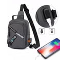 thumbnail image 6 of Tyidzon Sling Bag for Men Women, Crossbody Bag for Men Slim Chest Backpack Man Purse Small Shoulder Bag with Earphone Hole for Travel Hiking, 6 of 7