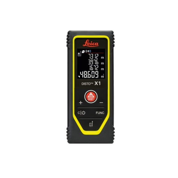 Leica DISTO X1 Laser Distance Measurer with Up to 100m Range 1.5mm Accuracy IP65 Waterproof Drop-Resistant and NFC Data Transfer