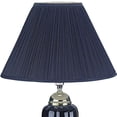 thumbnail image 3 of Gold and Ivory Table Lamp with Pleated White Shade, 3 of 9