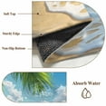 thumbnail image 5 of Round Area Rug 3ft, Summer Beach Non-slip Area Rugs for Living Room/Bedroom/Bathroom/Kitchen, Coastal Ocean Tropical Palm Trees Washable Throw Floor Mat Indoor Outdoor Entrance Doormat, 5 of 9