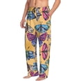 thumbnail image 3 of Mens Pajama Pants - Soft Sleep & Lounge Pants for Men, Butterfly 3 Cuteness Casual PJ Bottoms Pants with Pockets, 3 of 5