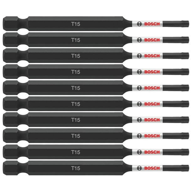 Brocas eléctricas para atornillar BOSCH ITT1535B Torx #15, paquete de 10
