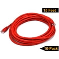 thumbnail image 5 of iMBAPrice Câble Patch Ethernet Réseau Cat5e IMBA-CAT5-25RD-10PK (Lot de 10), 25 Pieds, Rouge, 5 of 5