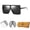 Black, variant on Hip Hop Exaggerated Style Black Sunglasses Fashion Big Square Frame Retro Leopard Anti Ultraviolet UV400 Eye Protection Sunglasses For Outside