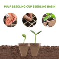 thumbnail image 4 of 1 Set Good Absorption Load Bearing Plant Grow Tray Paper 12 Grids Protective Anti-cracking Planting Pot for Succulent, 4 of 9