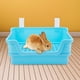 thumbnail image 3 of Caja de arena para conejos, inodoro, orinal, entrenador, bandeja para mascotas, montaje en jaula, arena de esquina para Azul, 3 of 7