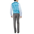 thumbnail image 5 of LN LUCIANO NATAZZI Men's Two Button Bird's Eye 3 Piece Modern Fit Vested Suit Gray, 5 of 5