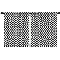 Blackout Kids Curtains,Black White Triangle Checkered Pattern Childrens Insulated Curtains Set Of 2,Bedroom Essentials,Toddler Room Decor 42"x54"