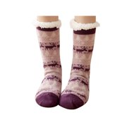 Long Thicken Fleece Lined Socks Women Thermal Soft Warm Cozy Slipper Home Socks