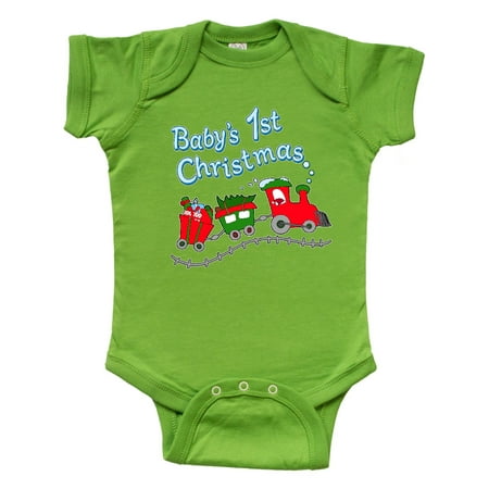 

Inktastic Baby s 1st Christmas Train with Presents and Tree Gift Baby Boy or Baby Girl Bodysuit