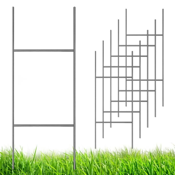 30"x10" Heavy Duty Metal HStakes Frame Wire Stakes Yard Sign Stake Lawn Sign Stake. Use
