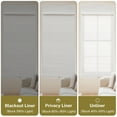 thumbnail image 3 of Keego Cordless Custom Roman Shades for Windows Natural Fabric Roman Blind for Window Treatments Roman Window Shades, White(with Edge Liner,Block 85-90% Light) 61"W x 80"H, 3 of 7