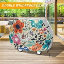 Colorful Flowers Birds Grill Cover for Outdoor Grill 65 Inch BBQ Grill Cover Heavy Duty Gas Grill Cover Waterproof Barbecue Cover for , ,  and More