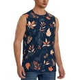 thumbnail image 2 of Bixox Men's Autumn Leaves With Blue Printed Shirt Sleeveless Fitness Tank Top-XX-Large, 2 of 7