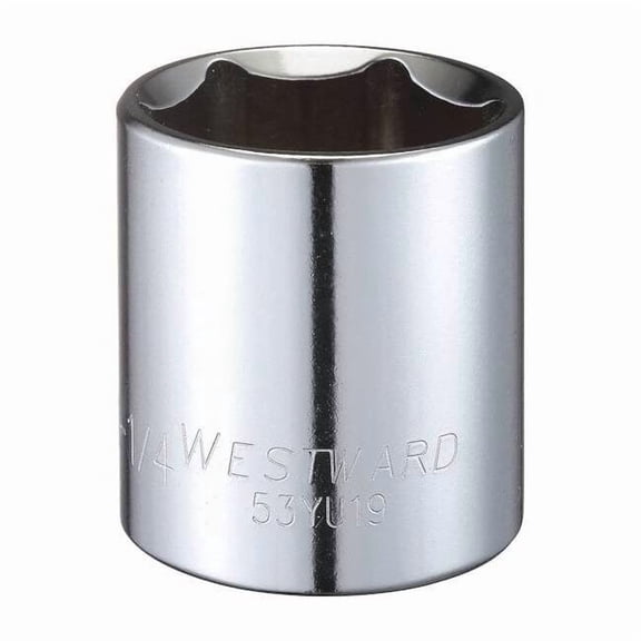 Westward Socket, Steel, Chrome, 1 1/4 in 53YU19